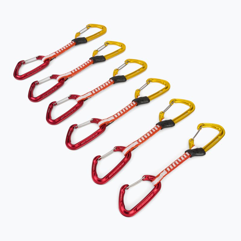 Horolezecké expresky Climbing Technology Fly-Weight EVO 6 ks. červeno-žluté