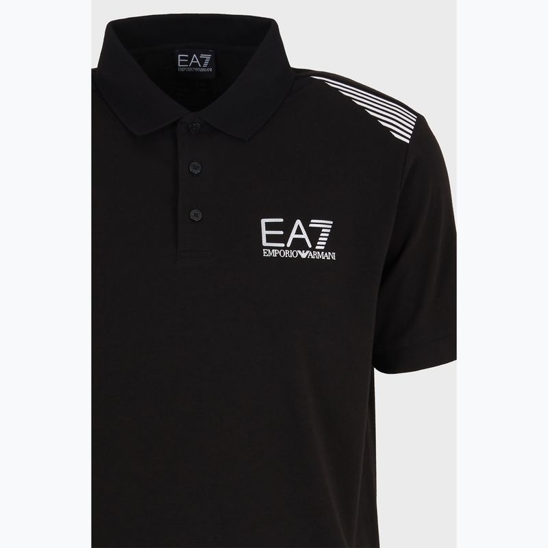 Pánské polo tričko  EA7 Emporio Armani Train 7 Lines black 3