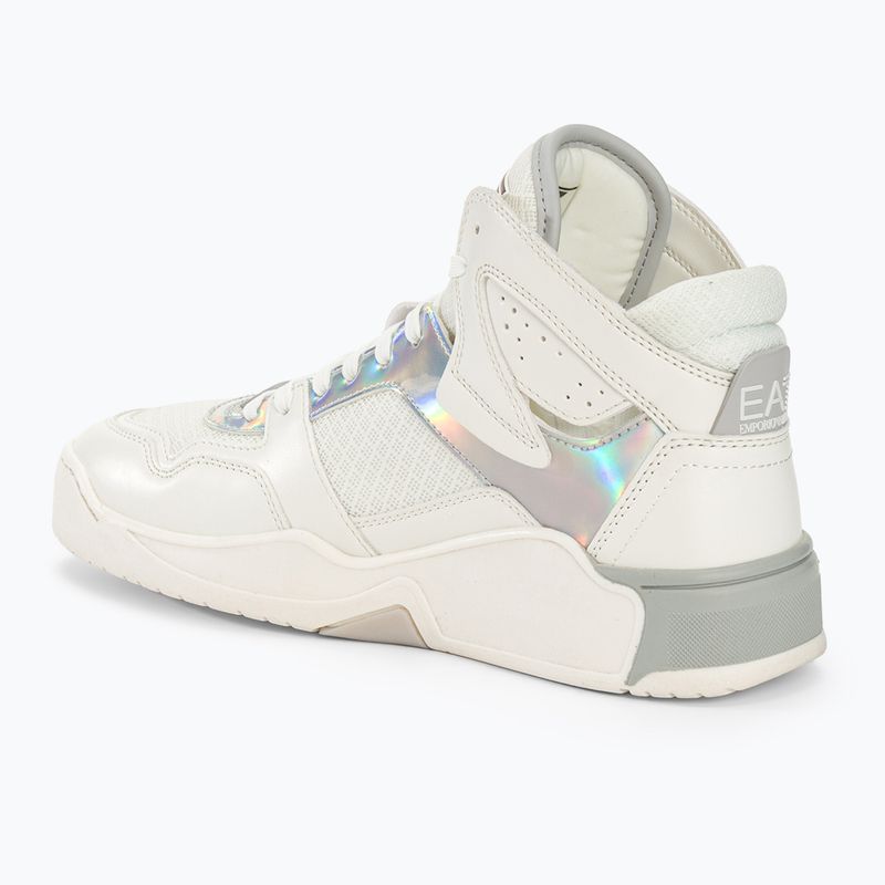 Boty EA7 Emporio Armani Basket Mid white/iridescent 3