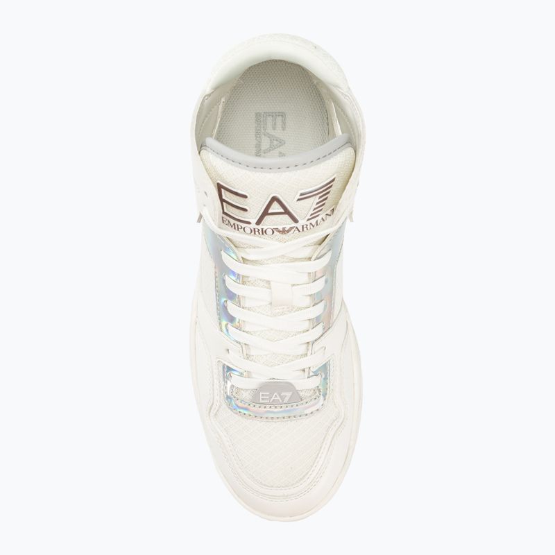 Boty EA7 Emporio Armani Basket Mid white/iridescent 5