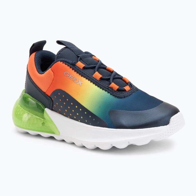 Juniorské boty Geox Activart Illuminus navy/lime