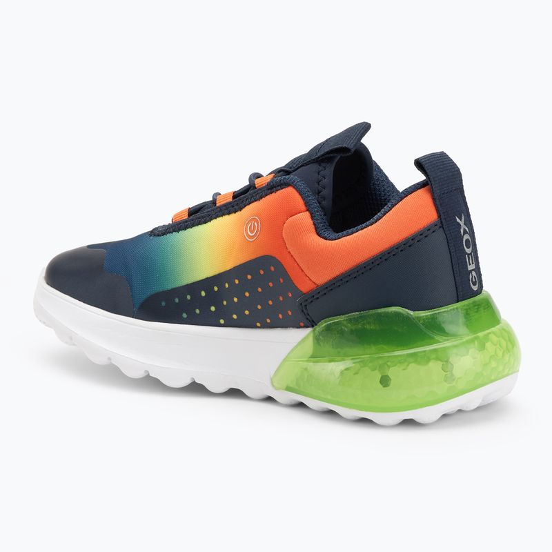 Juniorské boty Geox Activart Illuminus navy/lime 3