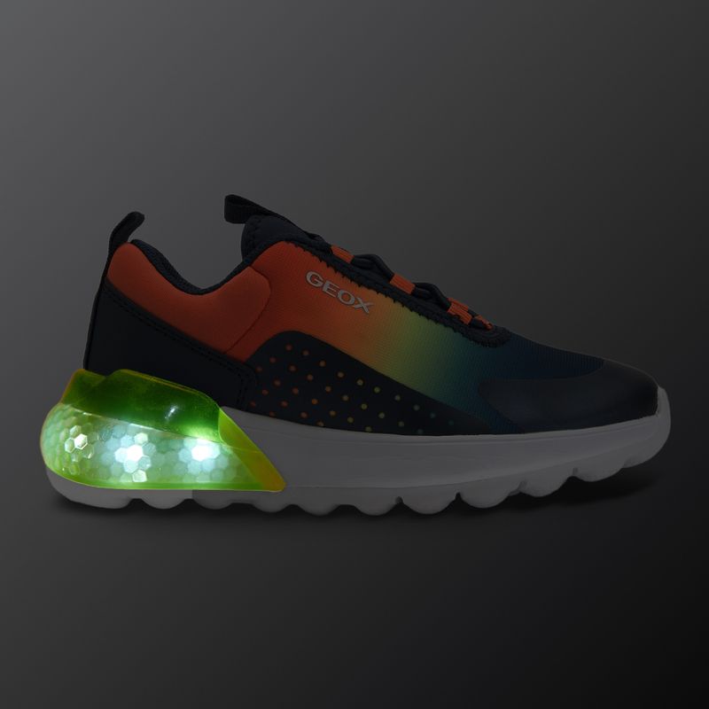 Juniorské boty Geox Activart Illuminus navy/lime 8