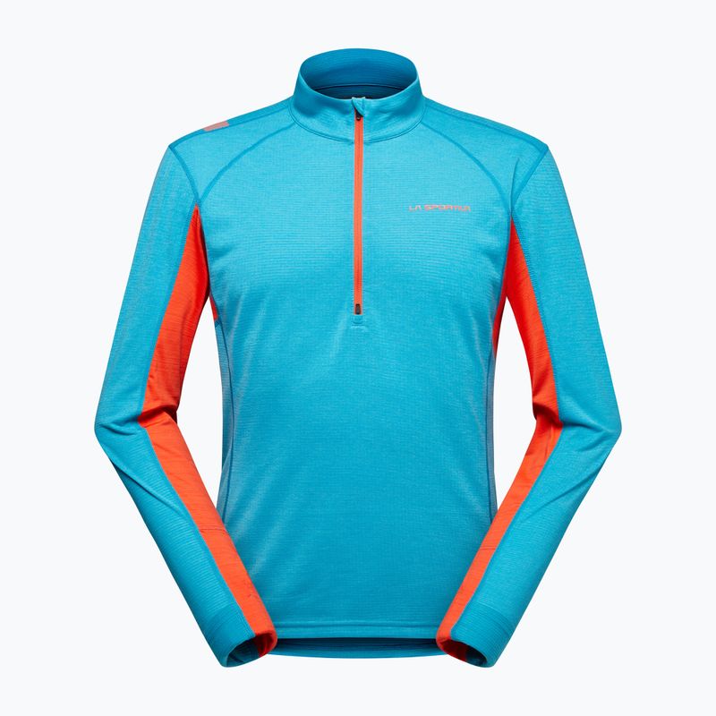 Pánská mikina  La Sportiva Swift Longsleeve tropic blue/ cherry tomato