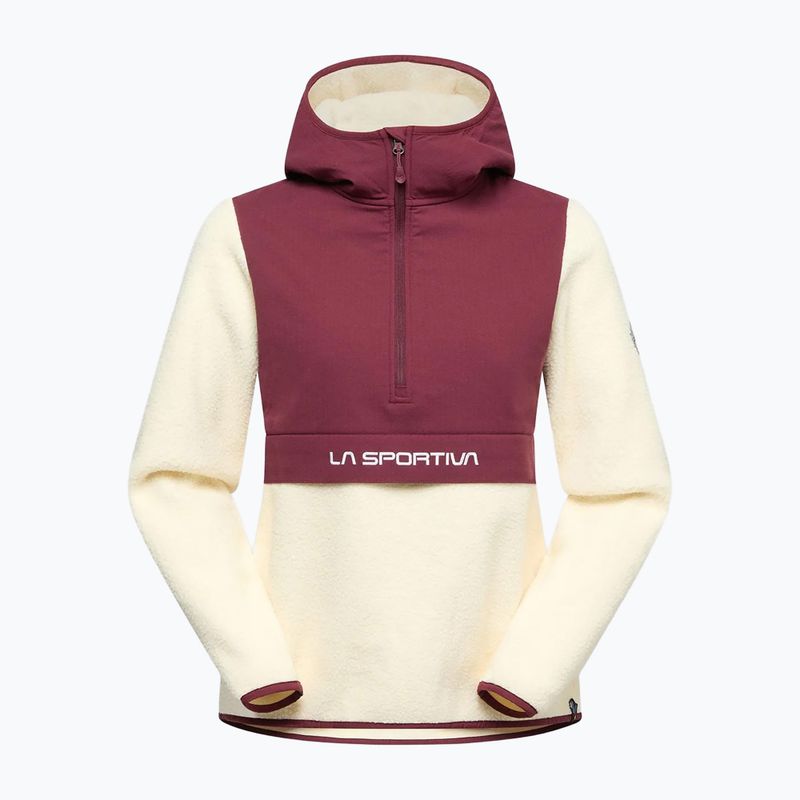 Dámská mikina La Sportiva Guidance Sherpa Hoody chalk/redwood 3