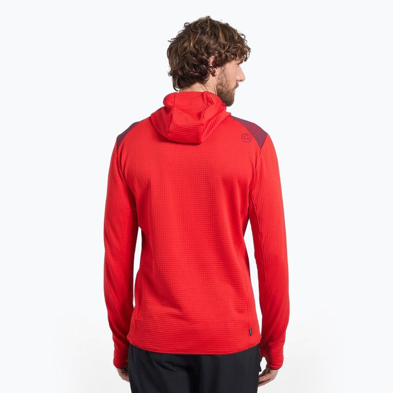 Pánská termoregulační mikina La Sportiva Lucendro Thermal Hoody mountain red/redwood 2