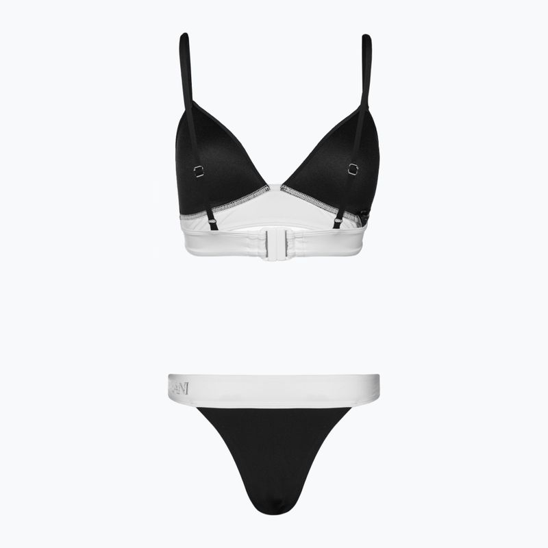 Dámské dvoudílné plavky EA7 Emporio Armani Water Sports BW Maxi Logo bianco/nero 2