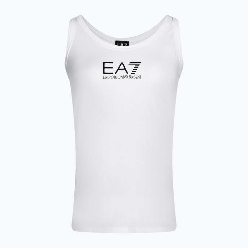 Dámské tílko tank top  EA7 Emporio Armani Train Shiny white/logo black