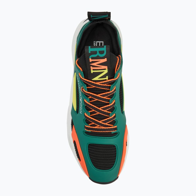 Pánské boty EA7 Emporio Armani Infinity Cage black/ evergreen/ orange fluo boty 5