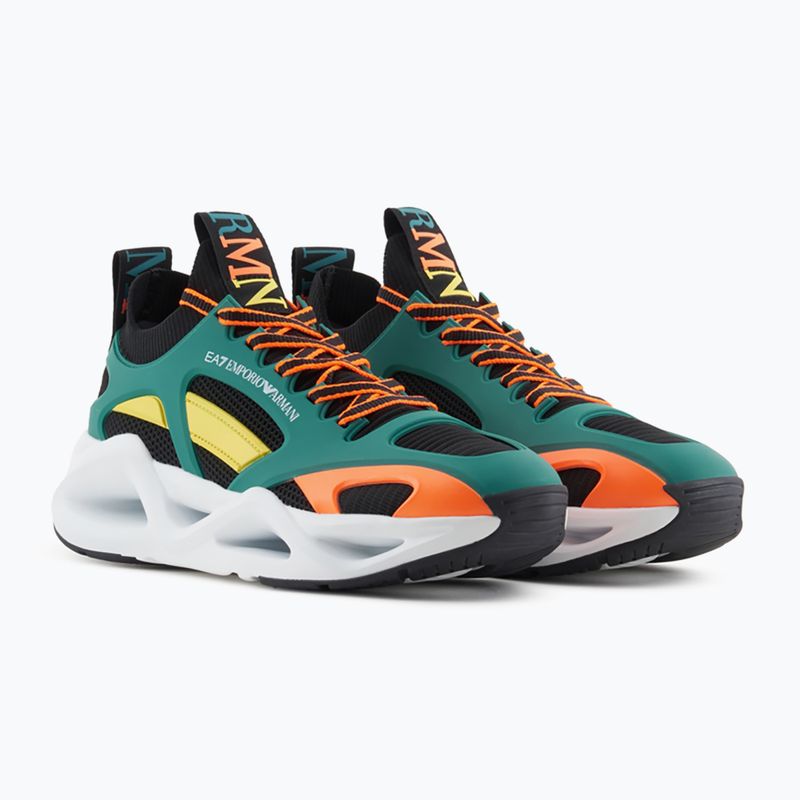 Pánské boty EA7 Emporio Armani Infinity Cage black/ evergreen/ orange fluo boty 8