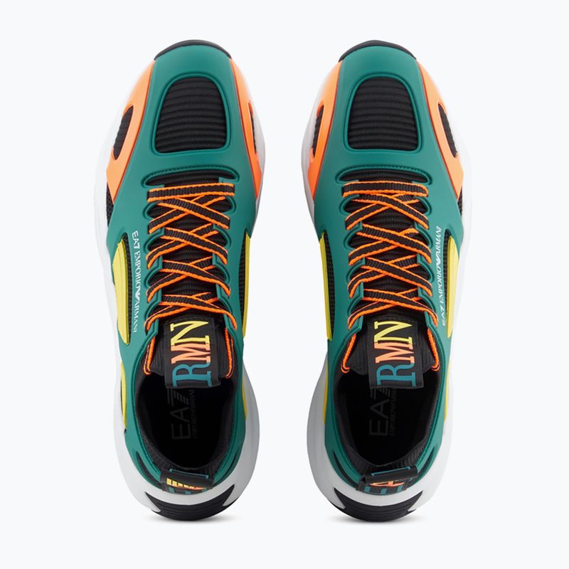 Pánské boty EA7 Emporio Armani Infinity Cage black/ evergreen/ orange fluo boty 12
