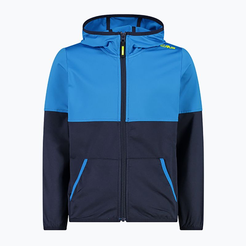 Dětská mikina CMP Fix Hood b.blue/river/lime
