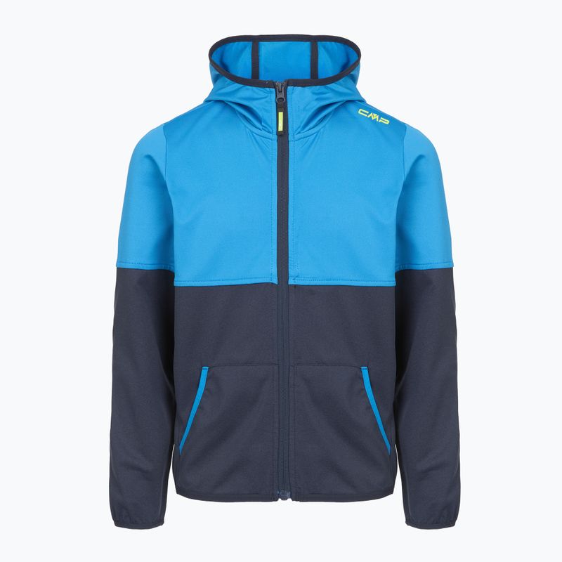 Dětská mikina CMP Fix Hood b.blue/river/lime