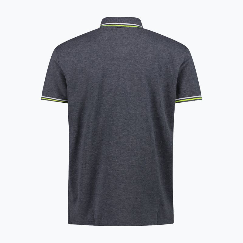 Pánská polo tričko CMP 34D5987 black/blue 2