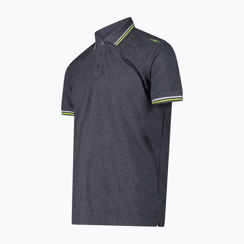 Pánská polo tričko CMP 34D5987 black/blue 3