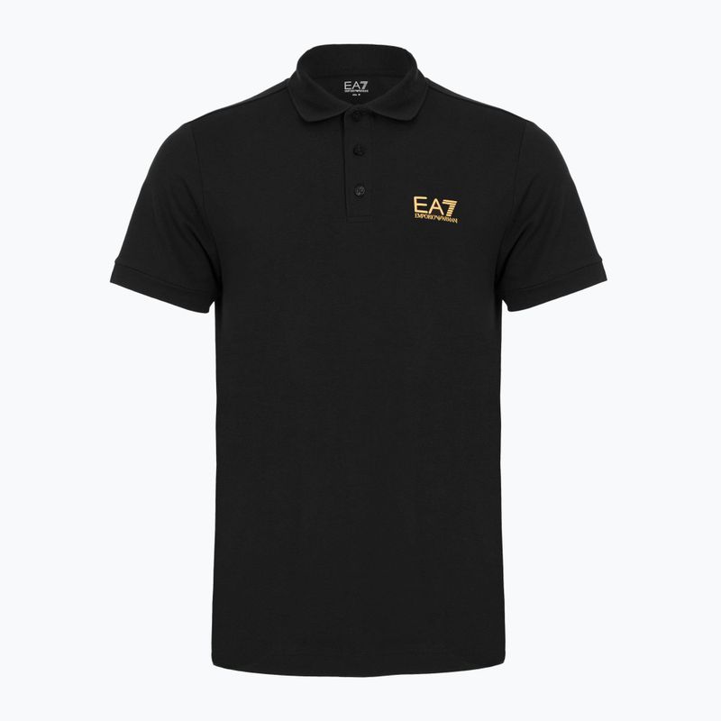 Pánské polo tričko EA7 Emporio Armani Core Identity black/gold logo