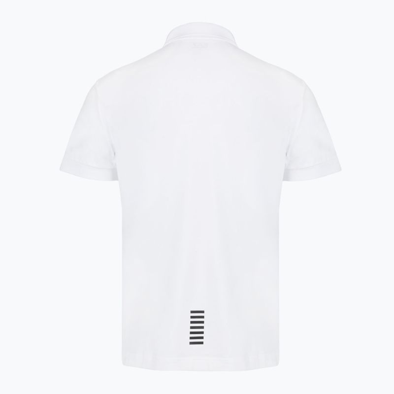 Pánské polo tričko EA7 Emporio Armani Core Identity white/silver logo 2