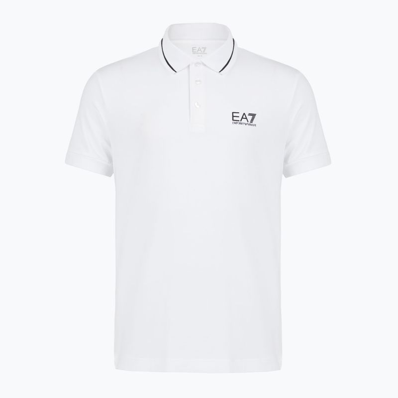 Pánské polo tričko  EA7 Emporio Armani Core Identity Piqué White
