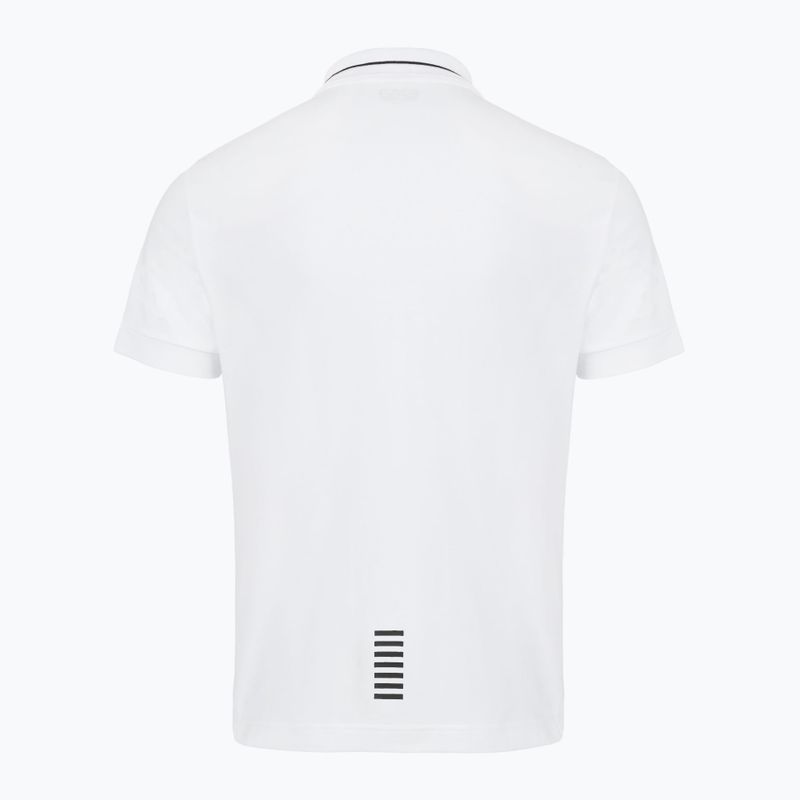 Pánské polo tričko  EA7 Emporio Armani Core Identity Piqué White 2