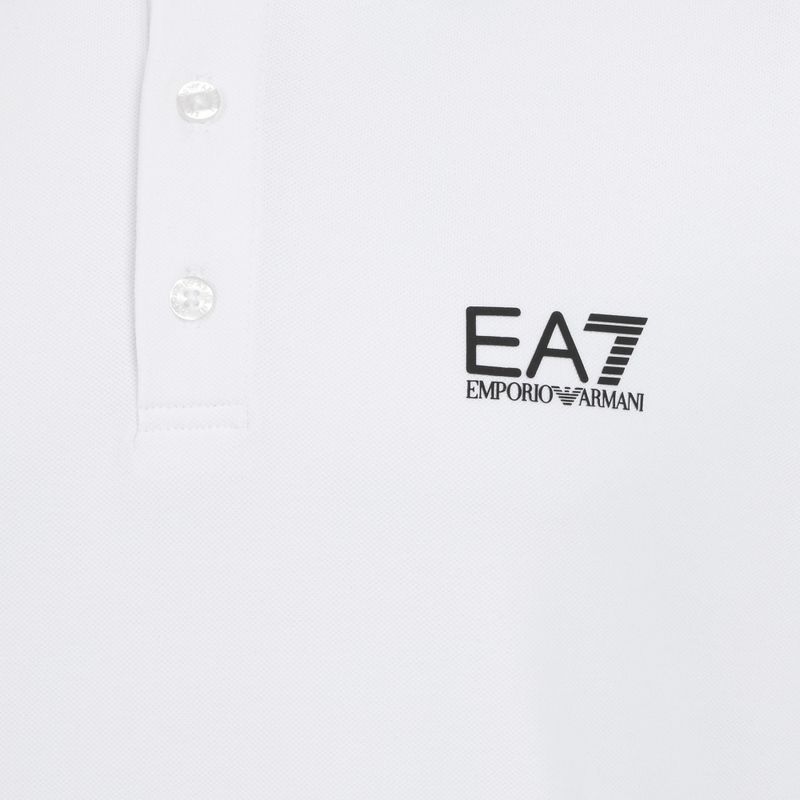 Pánské polo tričko  EA7 Emporio Armani Core Identity Piqué White 3