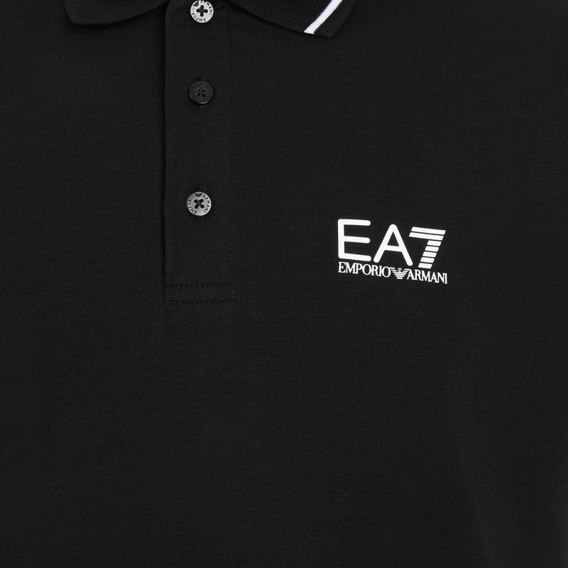Pánské polo tričko  EA7 Emporio Armani Core Identity Piqué black 3