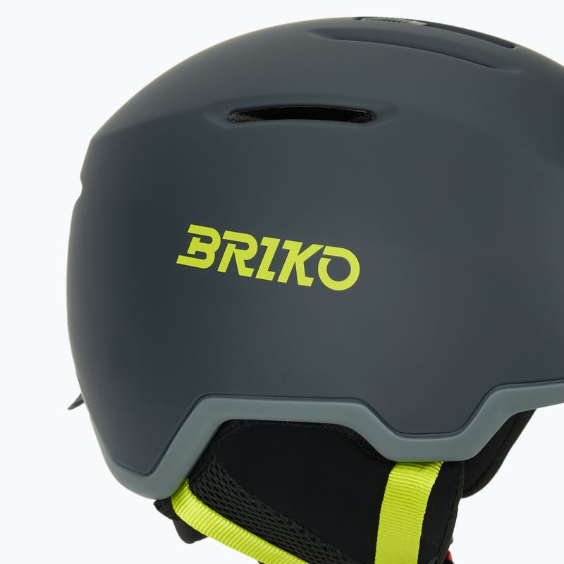 Lyžařská helma Briko Aran matt shark gray/light gray/electric lime 7