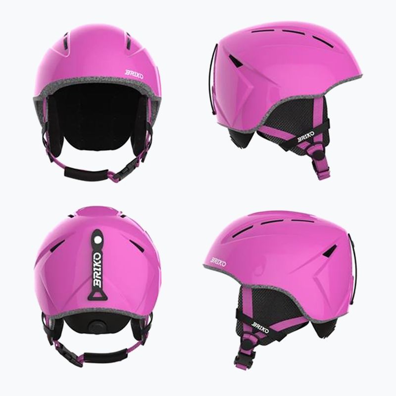 Dětská lyžařská helma Briko Makalu Jr shiny pink/white