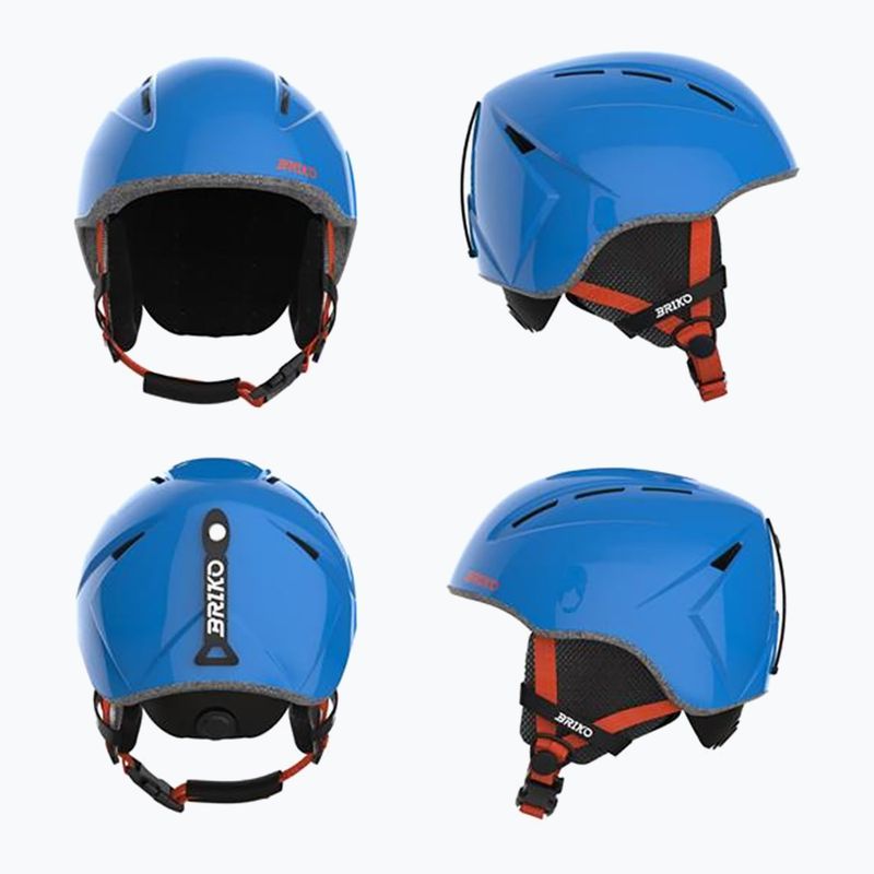 Dětská lyžařská helma Briko Makalu Jr shiny lochmara blue/pomegranate red