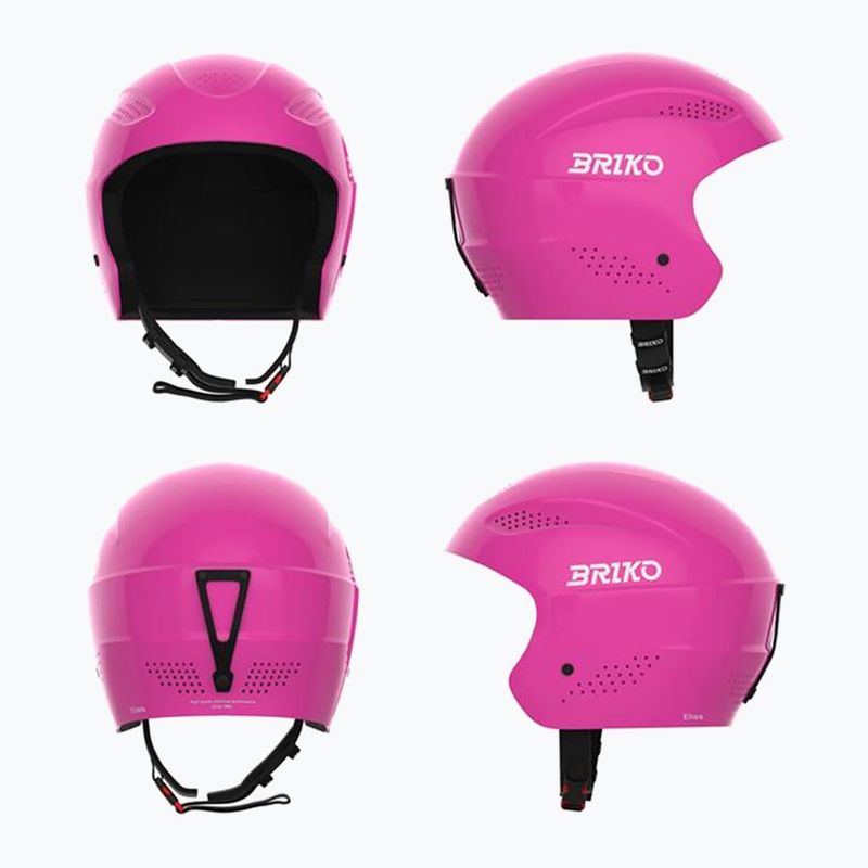 Dětská lyžařská helma Briko Elias Jr shiny neon pink