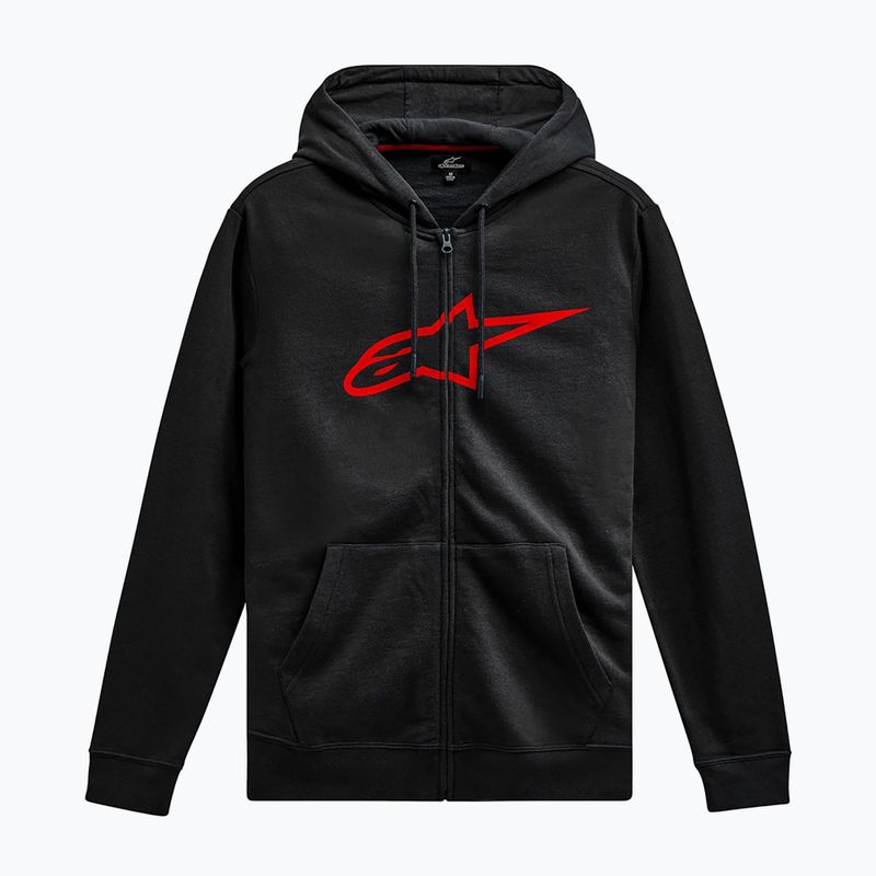 Pánská mikina  Alpinestars Ageless II Zip Hoodie black/red