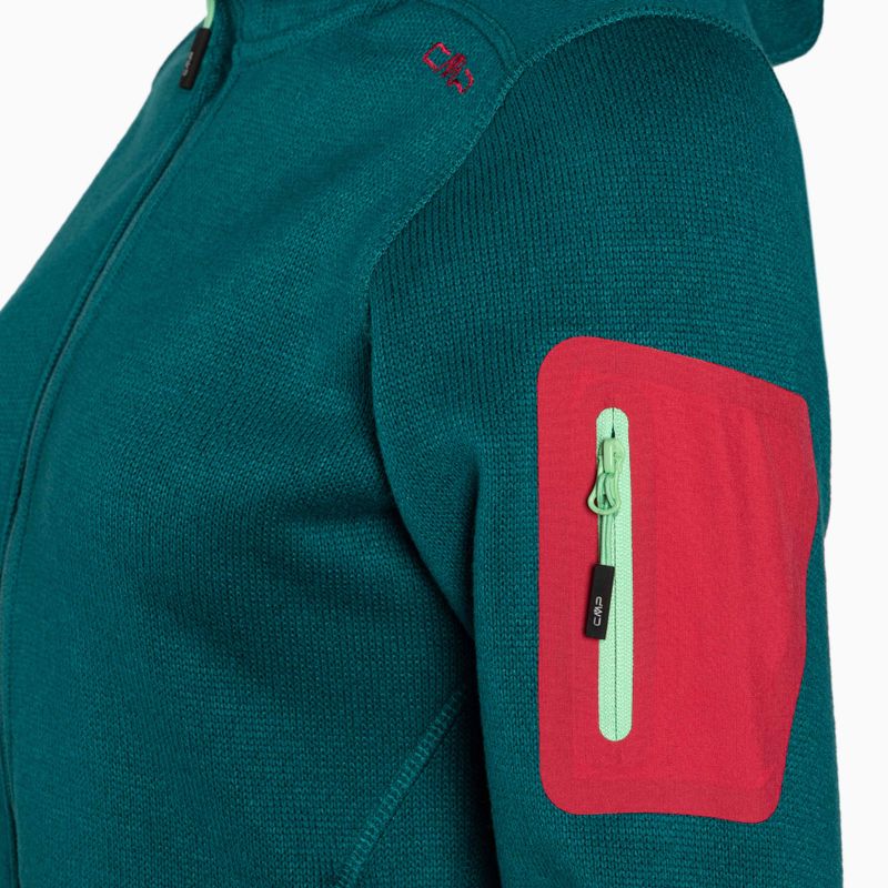Dámská fleece mikina CMP zelená 3H19826/12EG 3