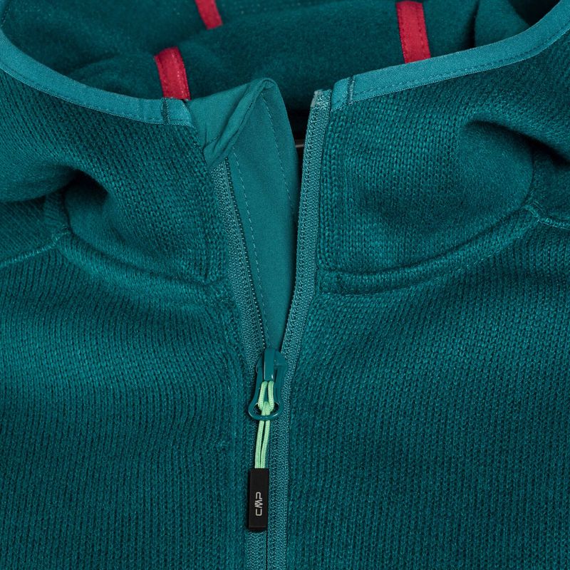 Dámská fleece mikina CMP zelená 3H19826/12EG 4