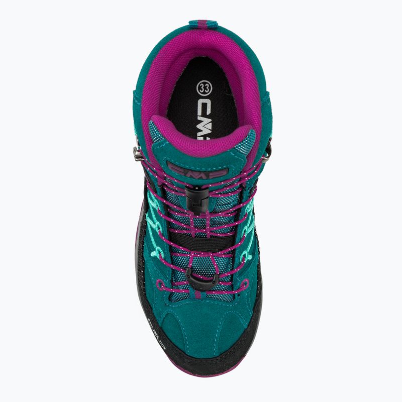 Dětské trekové boty CMP Rigel Mid lake/pink fluo 5