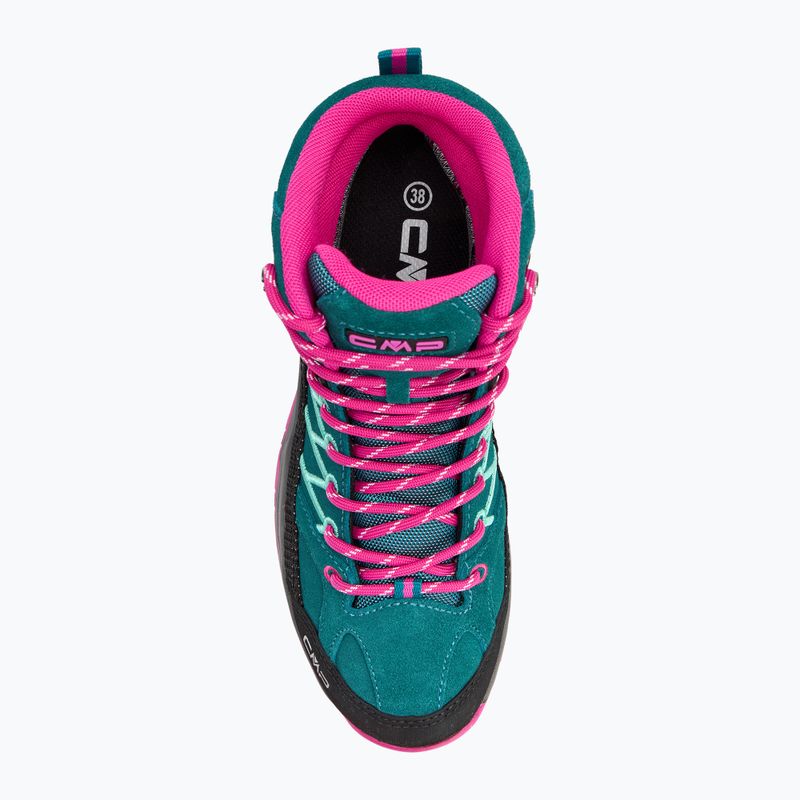 Juniorské trekové boty CMP Rigel Mid lake / pink fluo 5