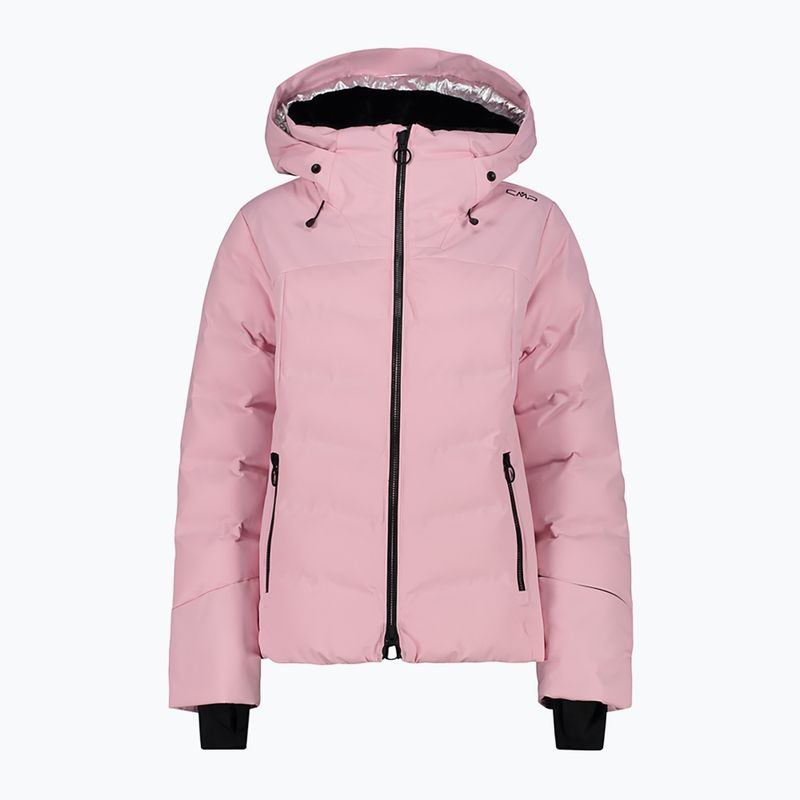Dámská péřová bunda CMP Fix Hood růžová 32W0266 10