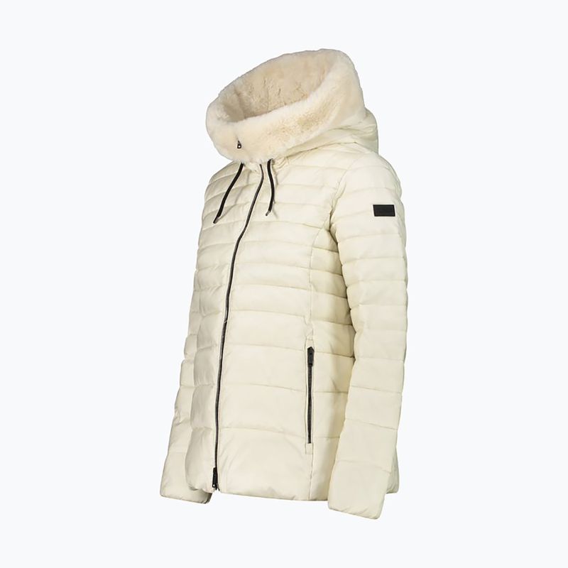 Dámská péřová bunda CMP Fix Hood beige 32K3076F 2