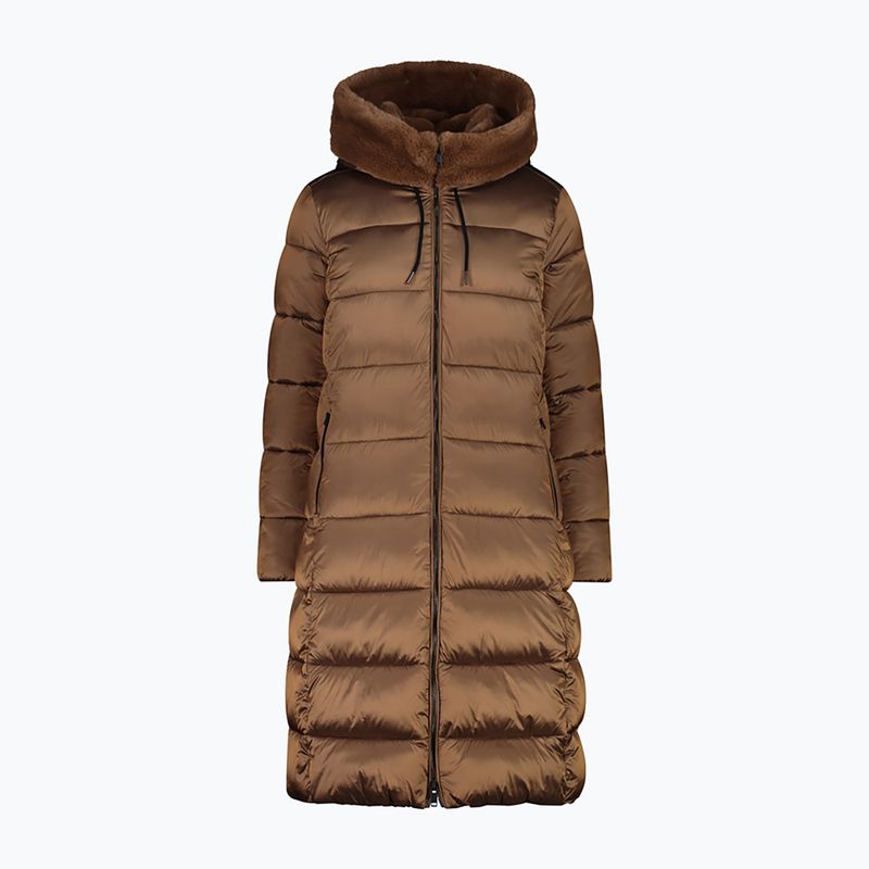 Dámská péřová bunda CMP Coat Fix Hood brown 32K3086F