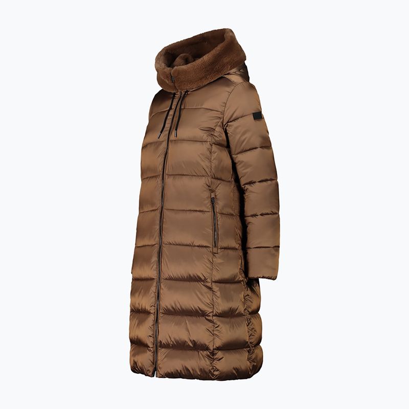 Dámská péřová bunda CMP Coat Fix Hood brown 32K3086F 2