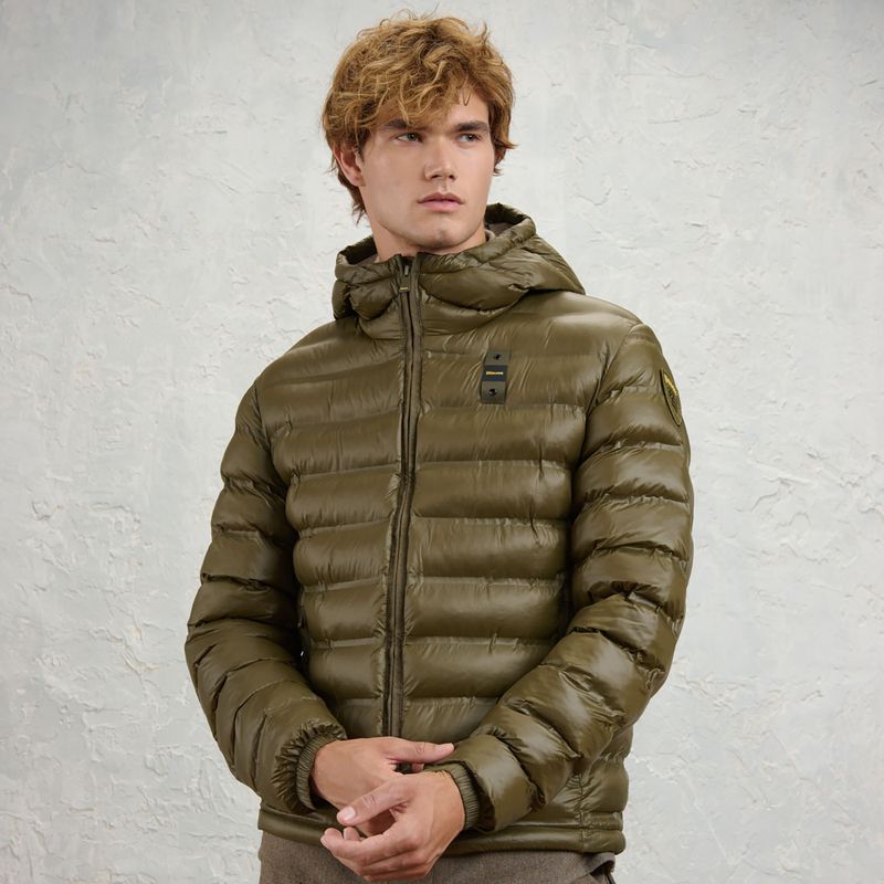 Pánská bunda Blauer USA Charles dark olive inside mist grey 2