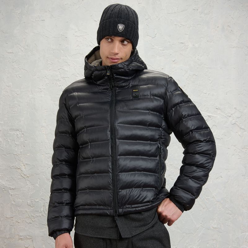 Pánská bunda Blauer USA Charles black inside mist grey 2