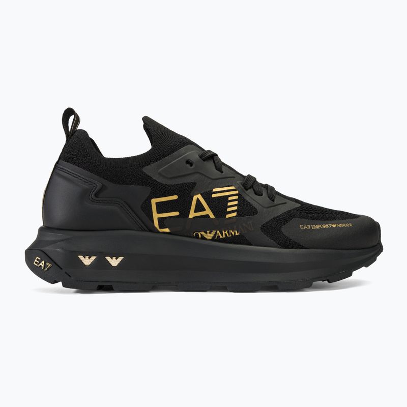 Boty EA7 Emporio Armani Black & White Altura Knit triple black/gold 2