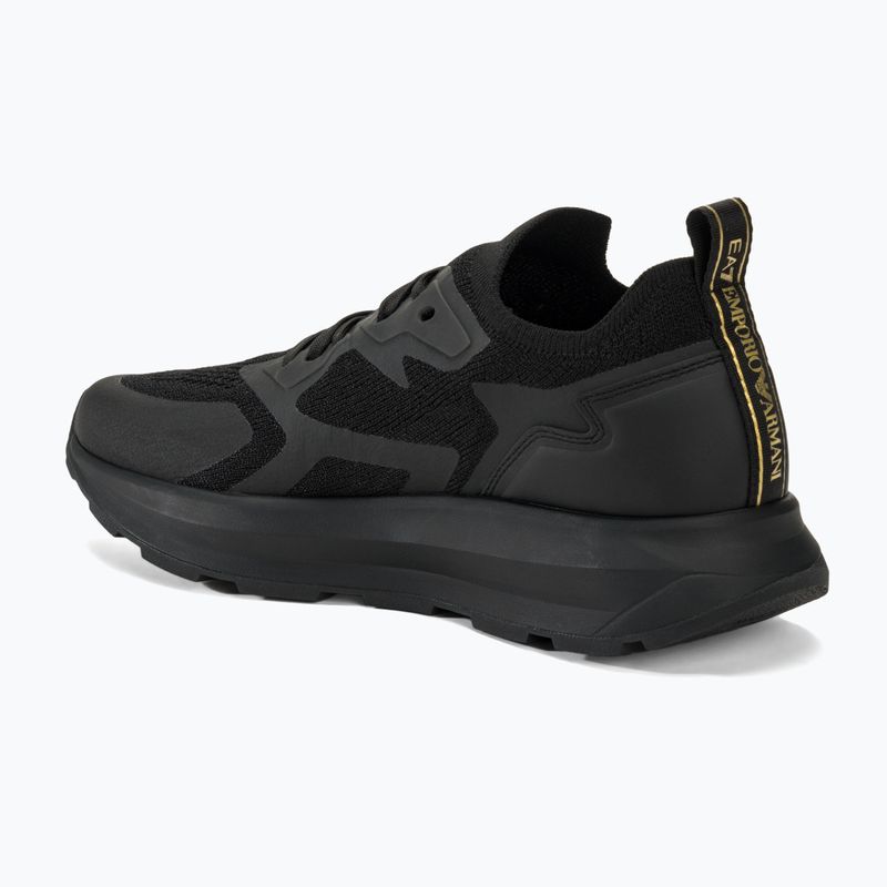 Boty EA7 Emporio Armani Black & White Altura Knit triple black/gold 3