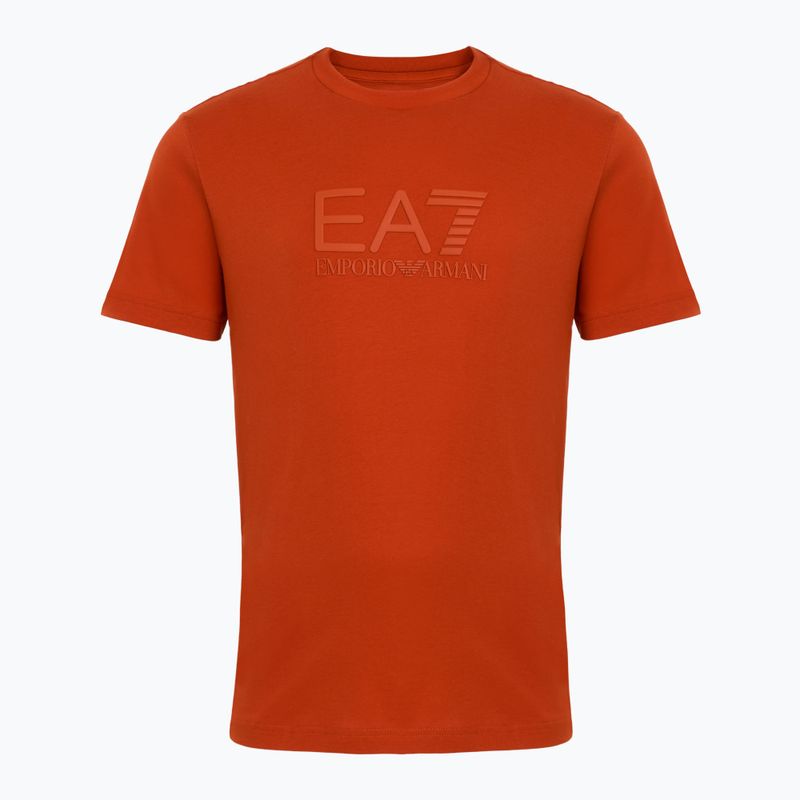Pánské tričko EA7 Emporio Armani Visibility Cotton Crew rooibos tea