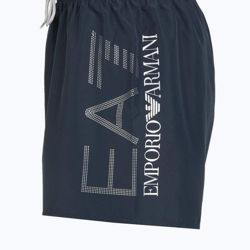 Pánské plavecké šortky EA7 Emporio Armani Swim Trunks With Oversized Logo armani blue / silver 3