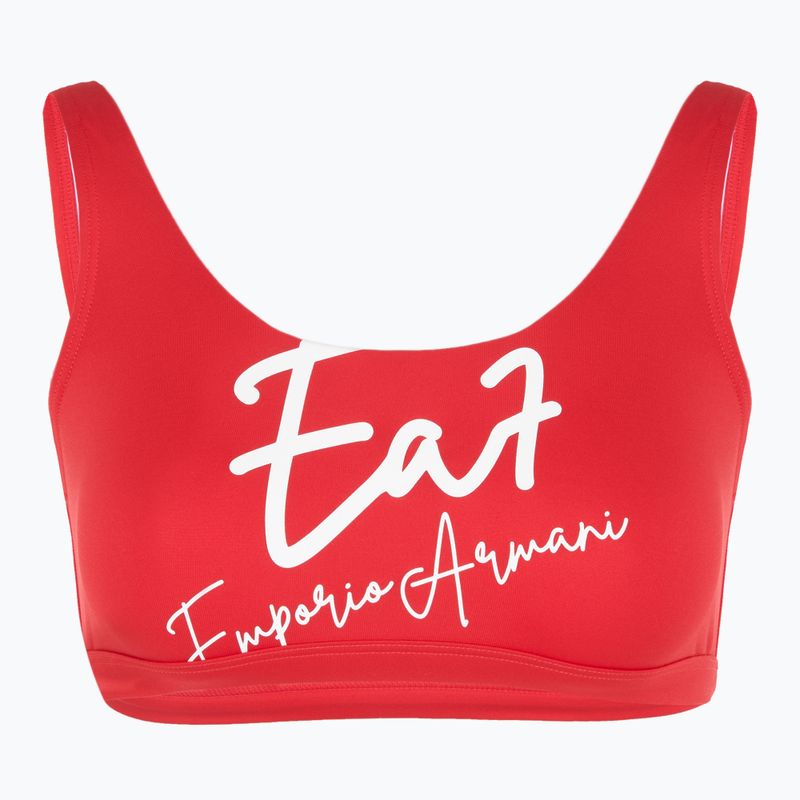 Dámské dvoudílné plavky EA7 Emporio Armani Maxi Logo Bikini Top racing red 3