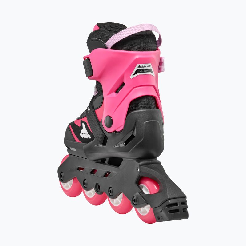 Dětské kolečkové brusle s chrániči Rollerblade Microblade Combo Jr black/pink 4