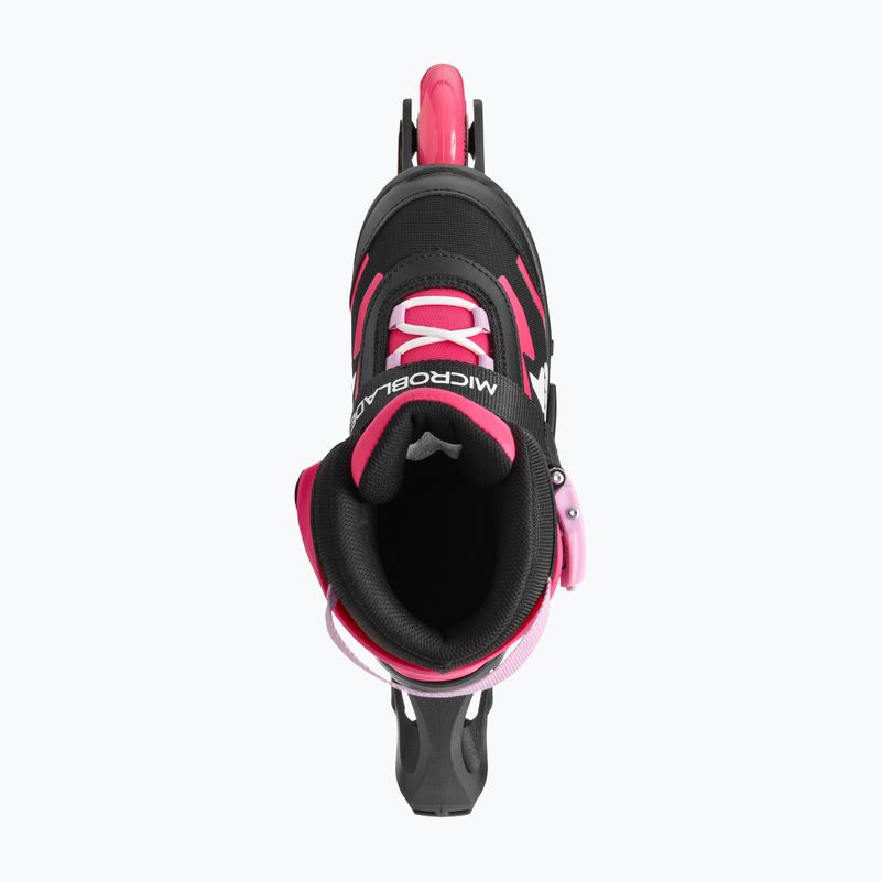 Dětské kolečkové brusle s chrániči Rollerblade Microblade Combo Jr black/pink 5
