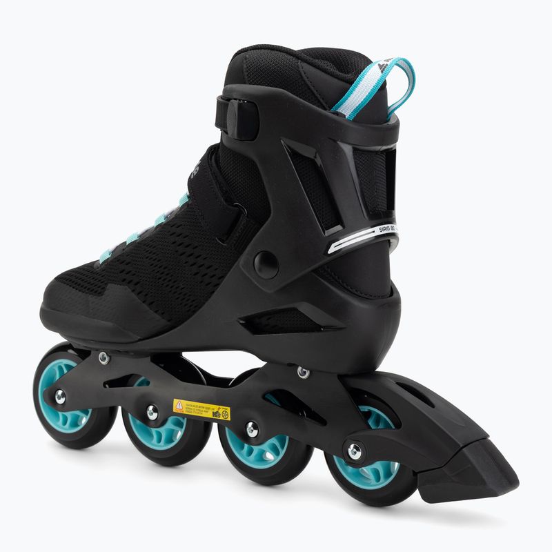 Dámské kolečkové brusle Rollerblade Sirio 80 W black/teal blue 3