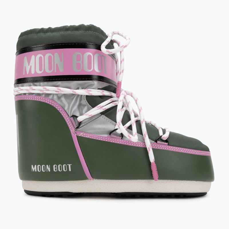 Dámské sněhule Moon Boot Icon Low Space Racing forest green/silver/pink 2