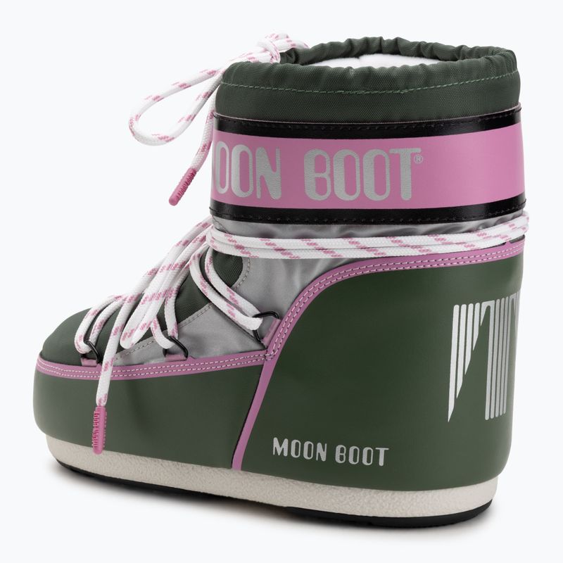 Dámské sněhule Moon Boot Icon Low Space Racing forest green/silver/pink 3